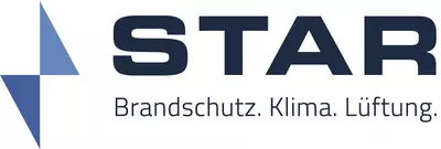 Logo der Firma Star, Schriftzug mit Brandschutz, Klima, Lüftung